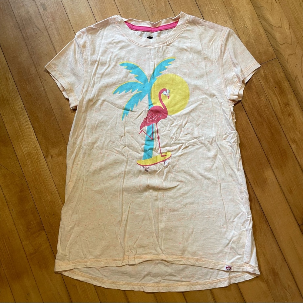 Appaman Peach Cotton Flamingo Tee